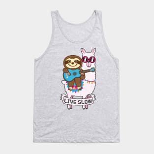 Sloth Llama Ukulele Tank Top